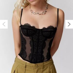 Urban Outfitters Out From Under Modern Love Corset Black - Size XL